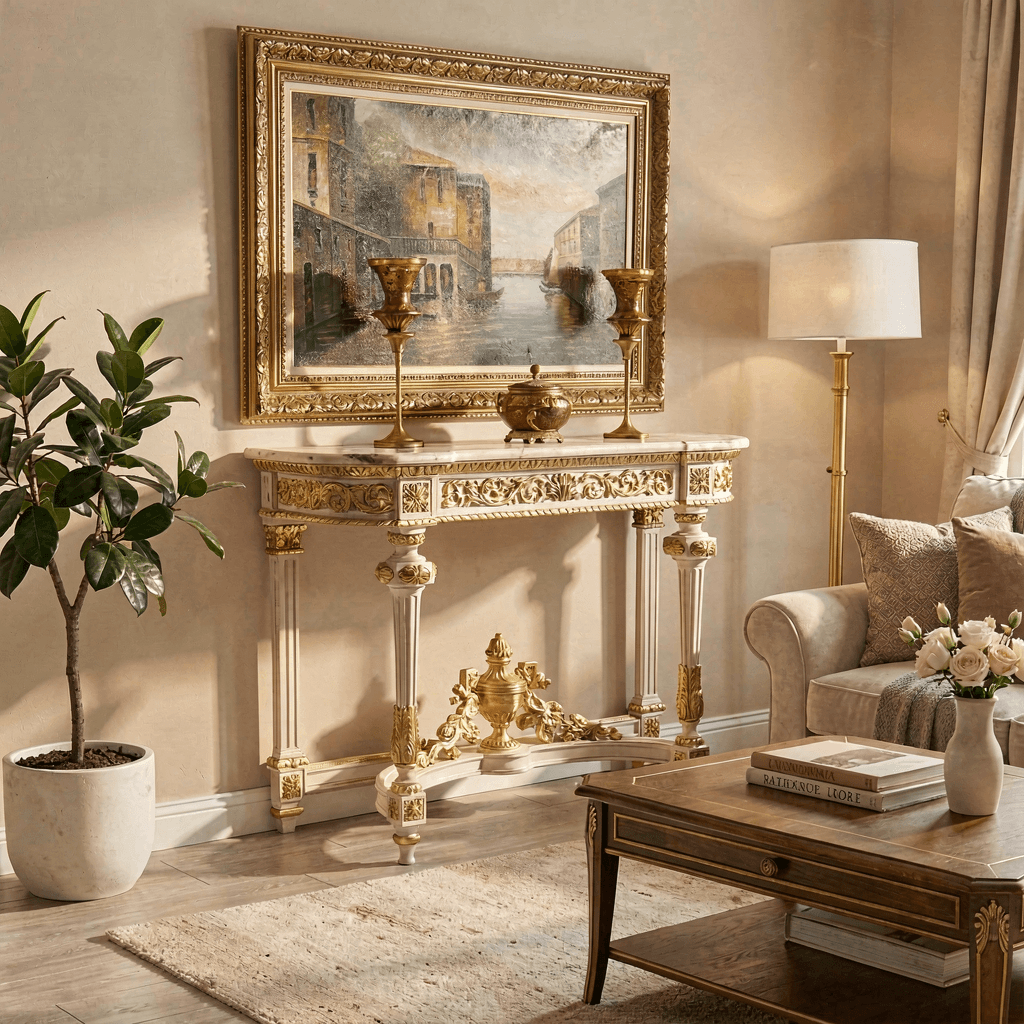 کنسول چوبی صفحه سنگ مدل آرشام کد 00303013